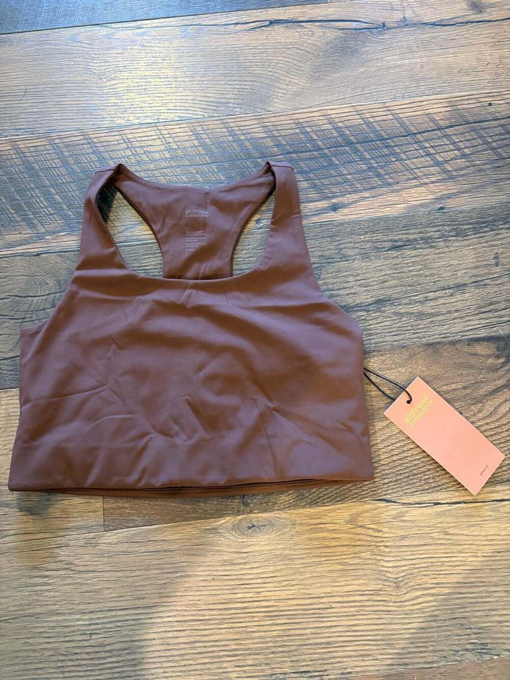 Girlfriend Collective Sports Bra Size L Brown
